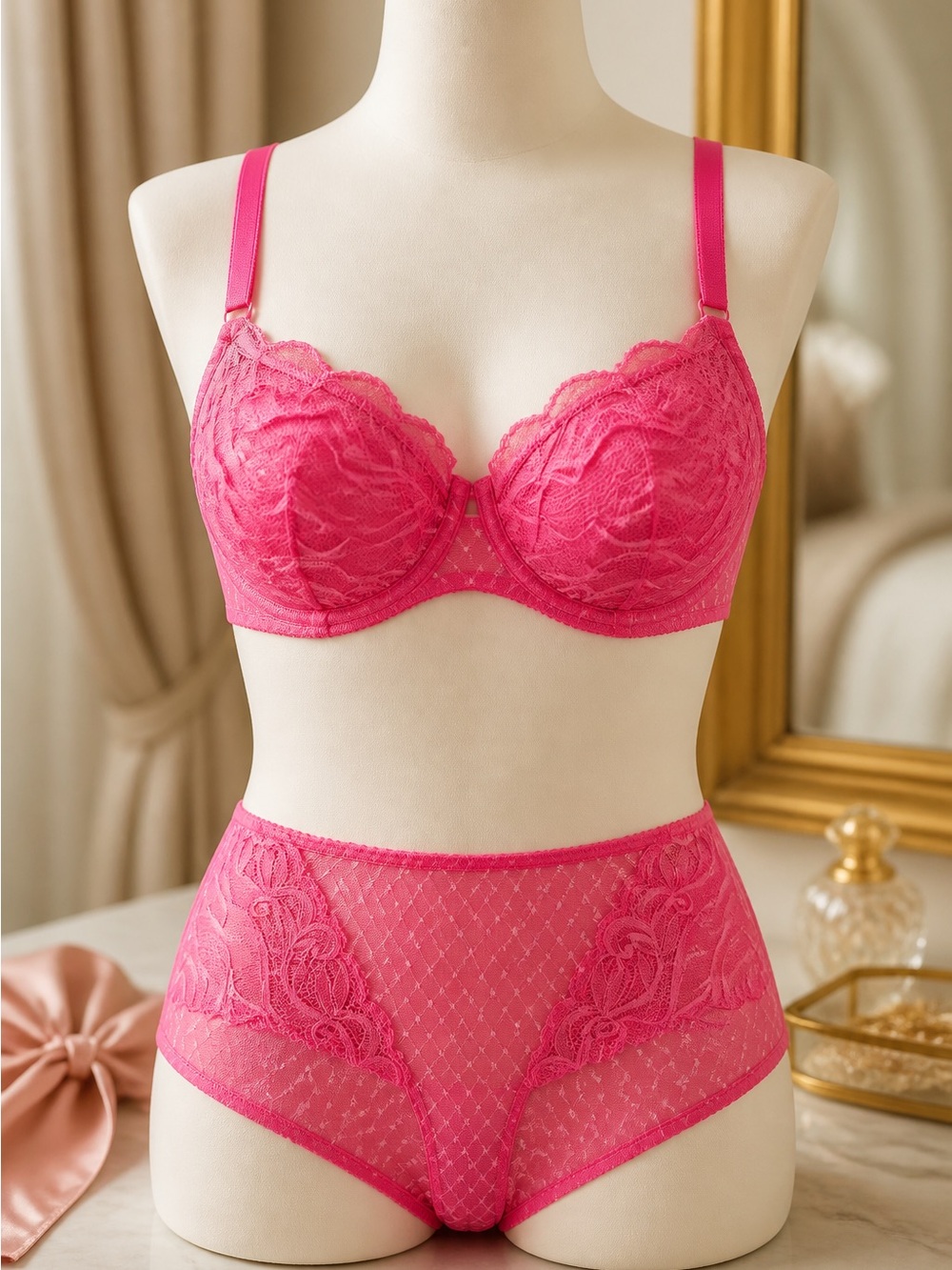 Wacoal Hot Pink Lace Underwire Bra